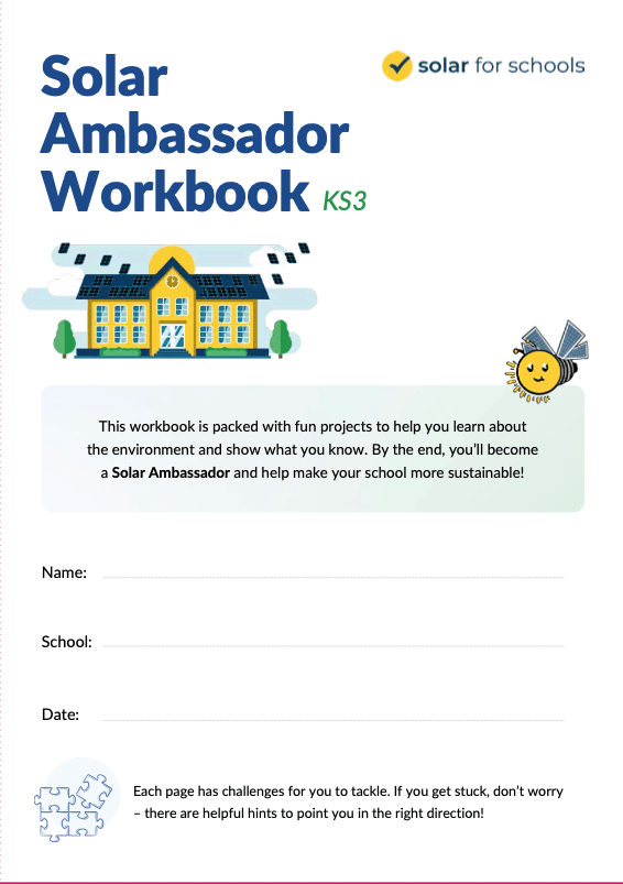 KS3 Solar Ambassador Workbook cover