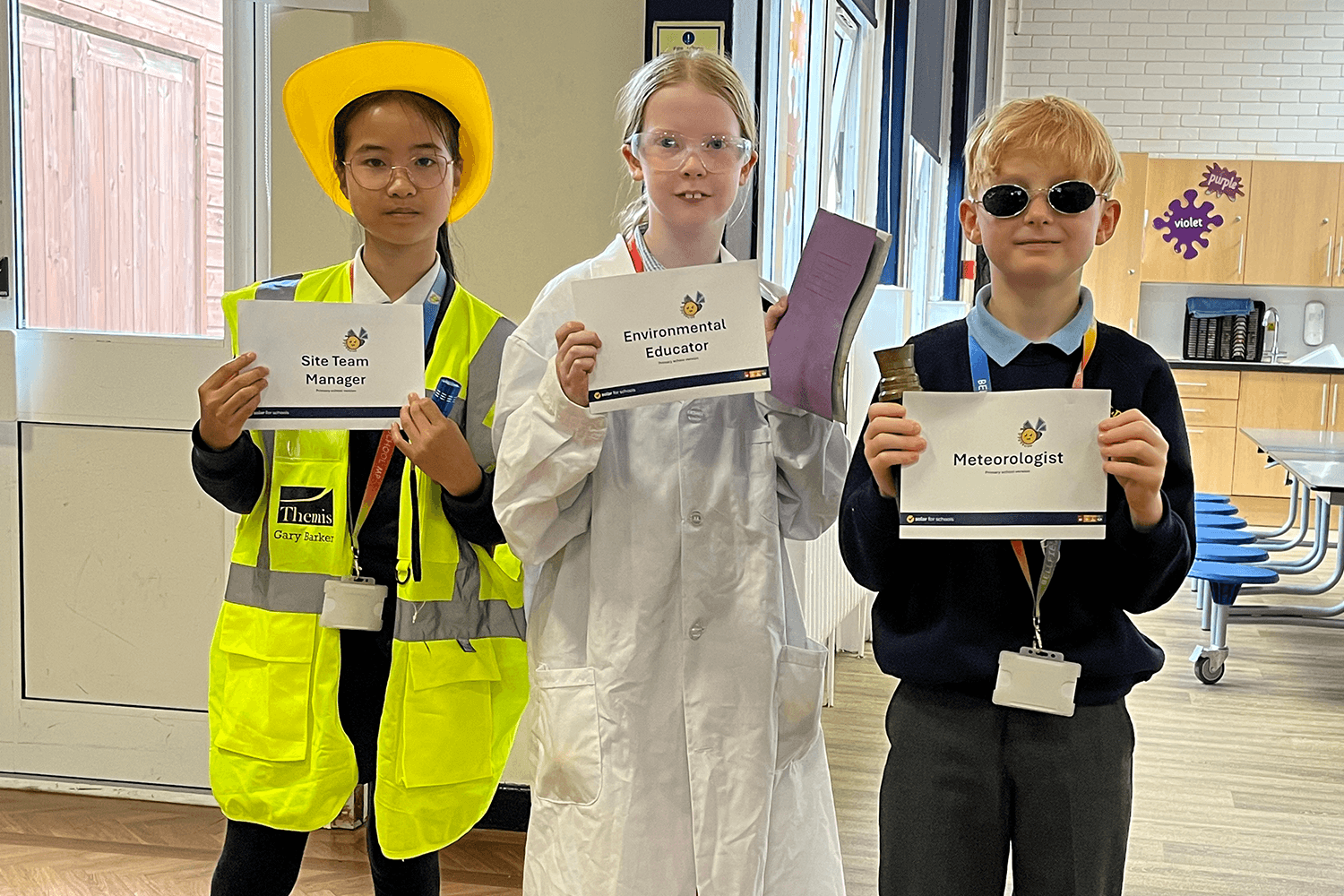 students dressed up careers