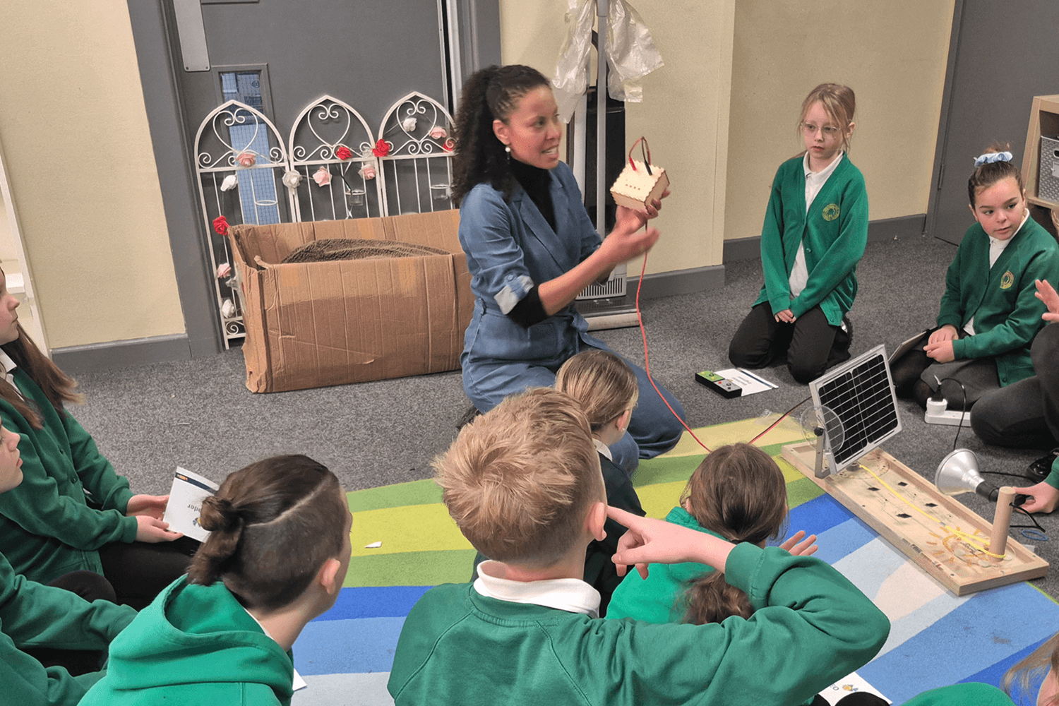 Danielle with students bright sparks