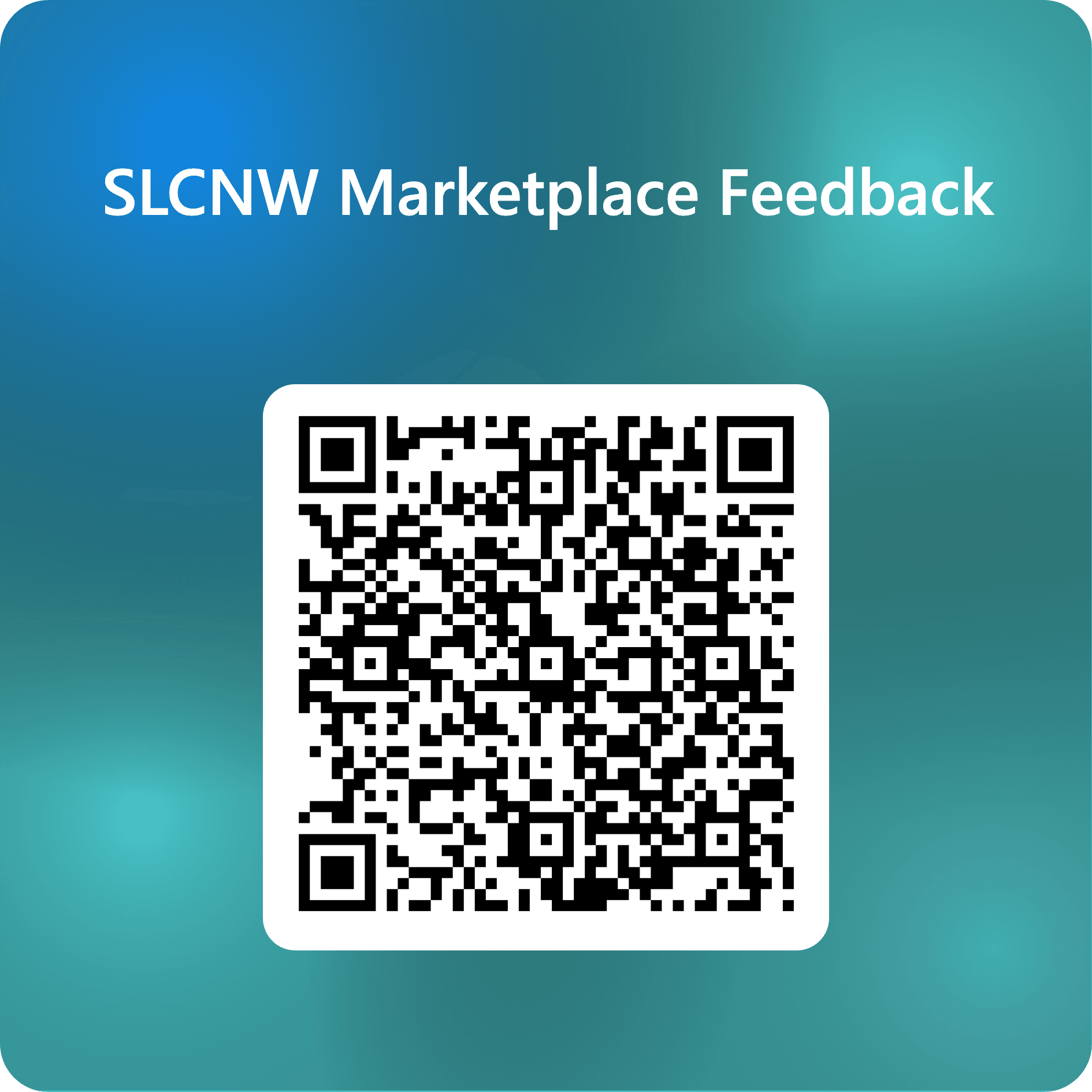 SLCNW Marketplace Feedback QR